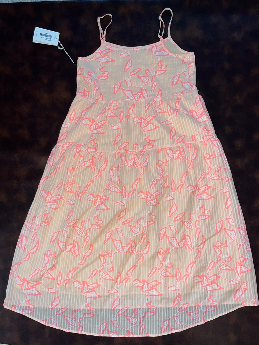 Carve Designs NWT Jacey Textured Dress Electric Peach Organic Cotton Pockets SML